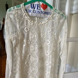 Massimo Dutti lace blouse size 40